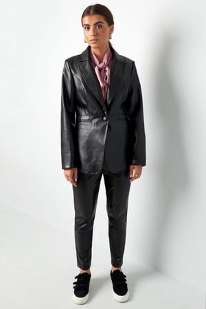 PU-Blazer schwarz - S h5 Bild5